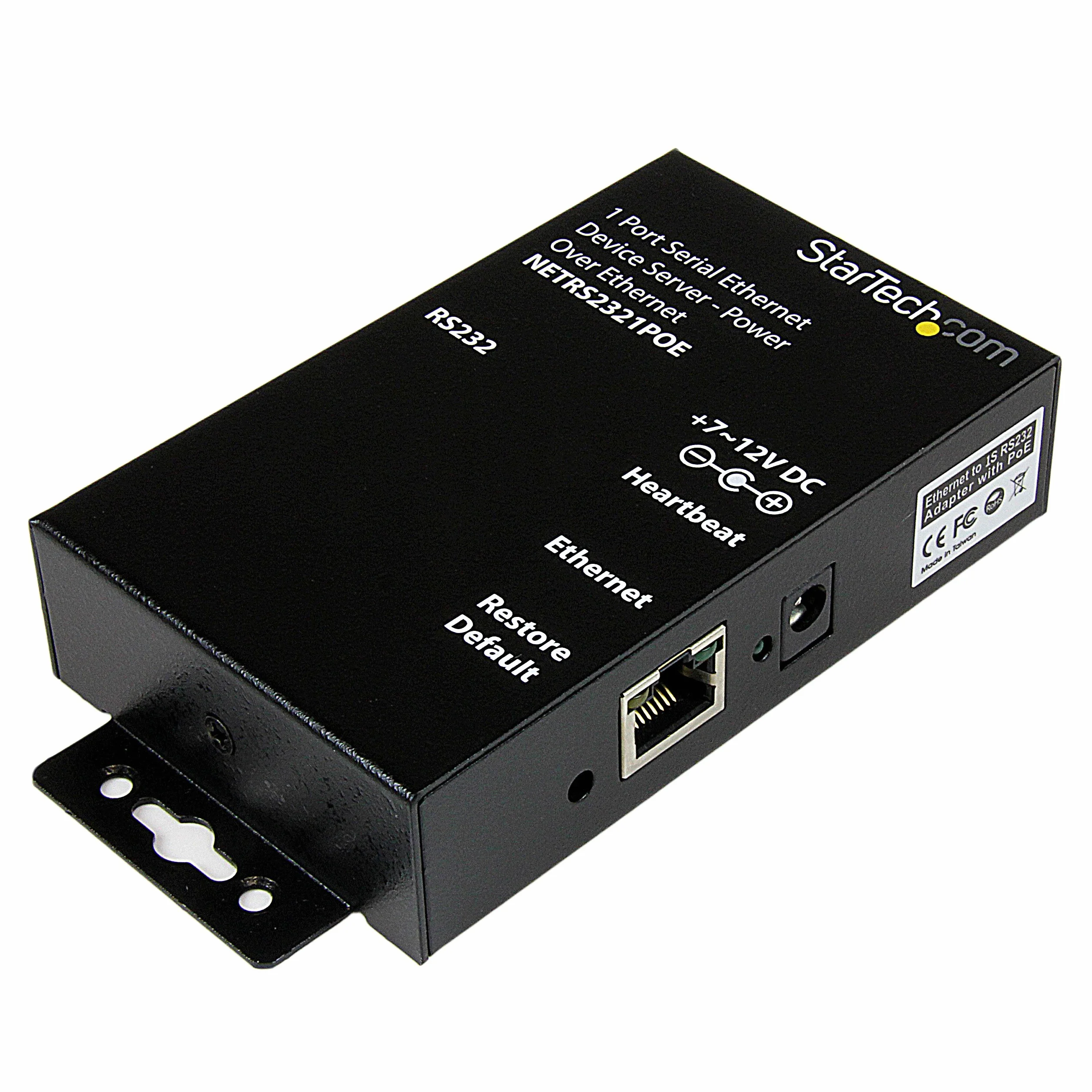 StarTech.com Serwer szeregowy 1 port RS232 IP Ethernet PoE NETRS2321POE