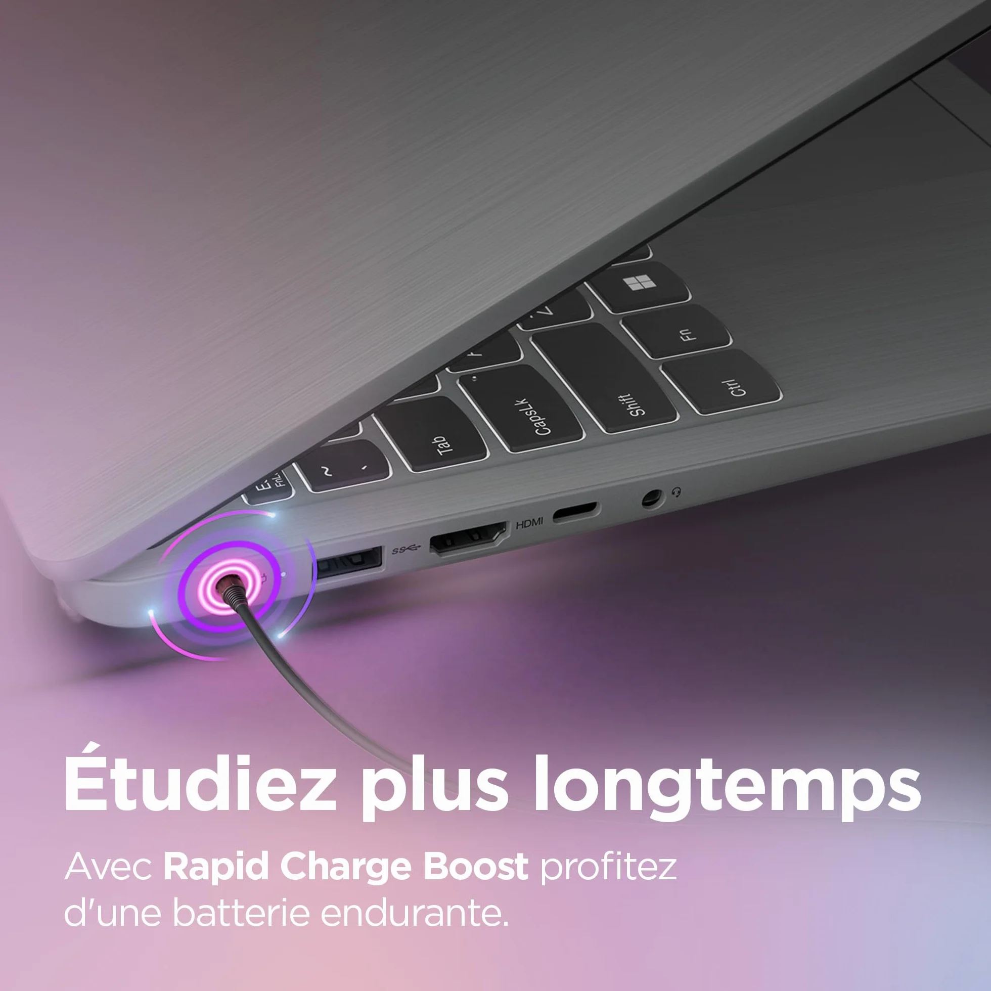 Lenovo IdeaPad 3 17ABA7 Ordinateur Portable 17.3" HD+ AMD Ryzen 5 5625U RAM 8Go SSD 512Go AMD Radeon Windows 11 Home Clavier AZERTY Français Gris