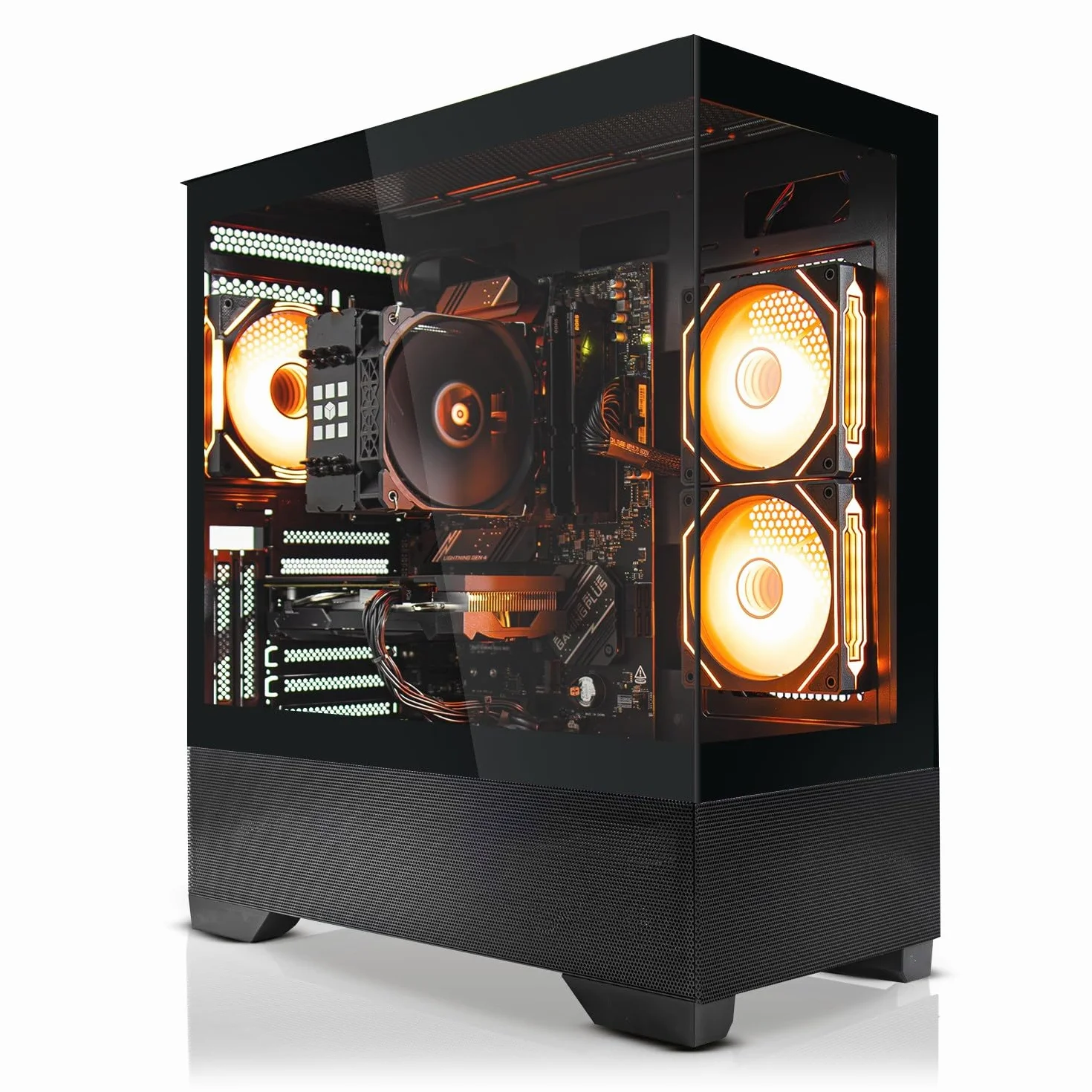 SYSTEMTREFF PC Gamer AMD Ryzen 7 5700X 8x4.6GHz Nvidia RTX 5070 12 Go DX12 1To M.2 NVMe 32Go DDR4 RAM Windows 11 Ordinateur de Bureau