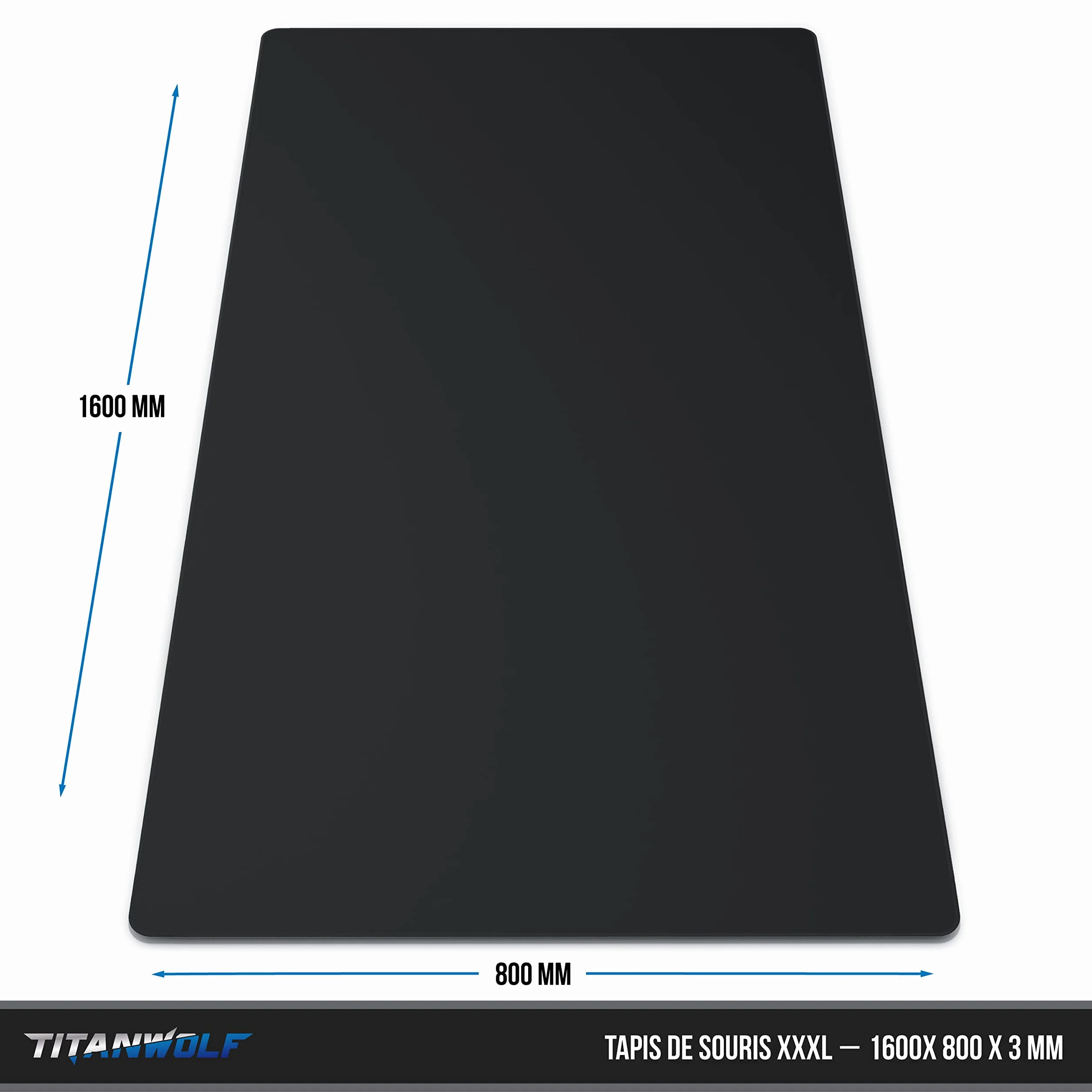 Tapis de Souris Gaming XXXL 1600x800mm, Mouse Mat Extra Large, sous-Main Bureau Gamer en Tissu pour Roccat Razer Logitech