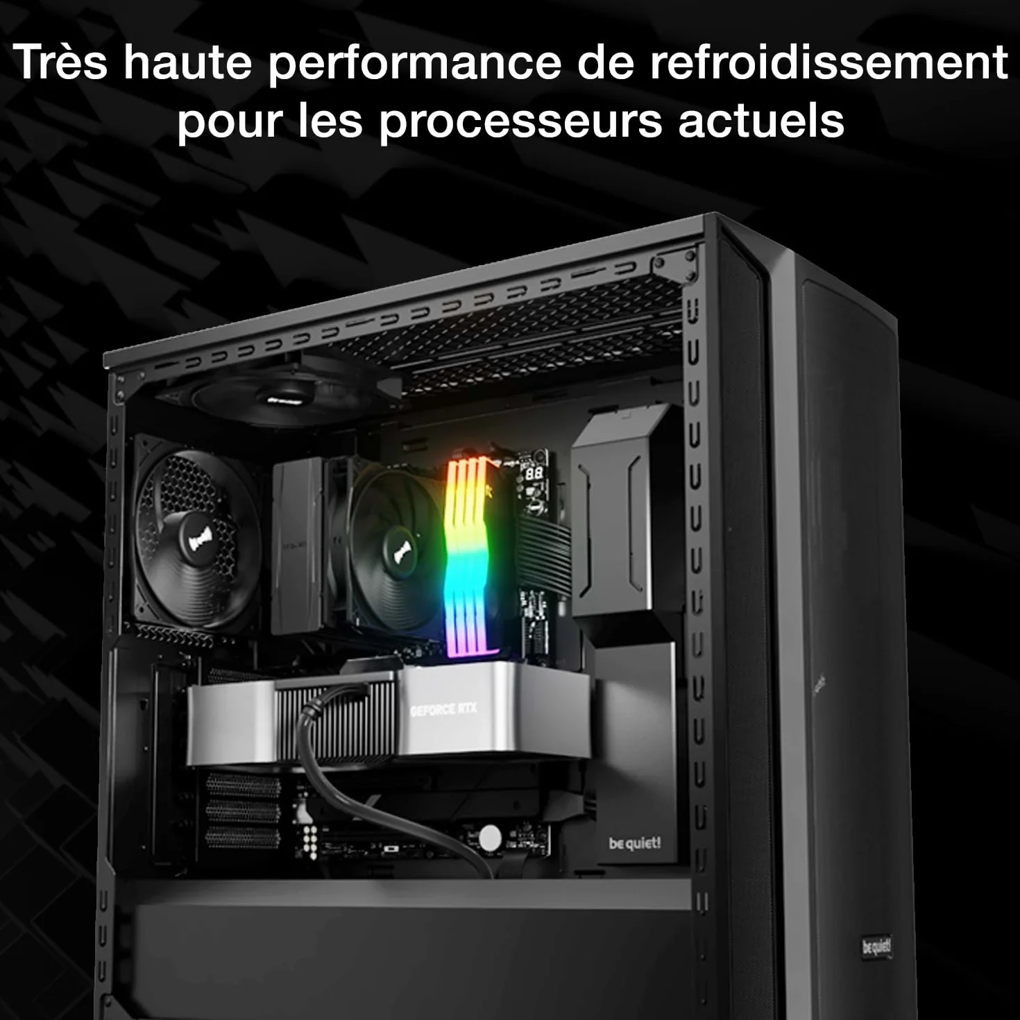 be quiet! Pure Rock 3 Black ventirad radiateur 4 caloducs HDT ventilateur Pure Wings 3 120 mm PWM