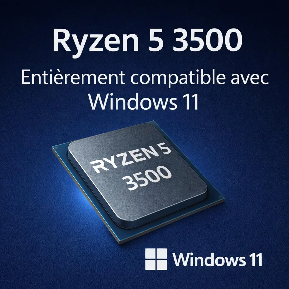 SHINOBEE FRORDI PC Gamer AMD Ryzen 5 3500 6 cœurs 4,10 GHz GeForce RTX 3050 6 Go 16 Go DDR4 SSD NVMe 512 Go Windows 11 Wi-Fi