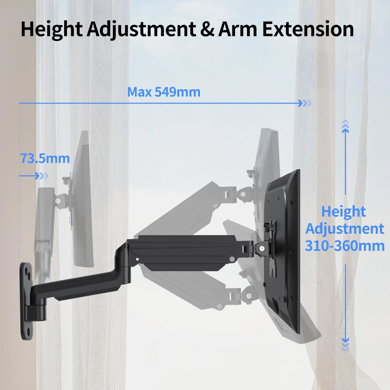 Suptek Support Mural Écran PC pour Écrans LED/LCD/TV 17-32 Pouces 9 kg VESA 75/100mm WM01A