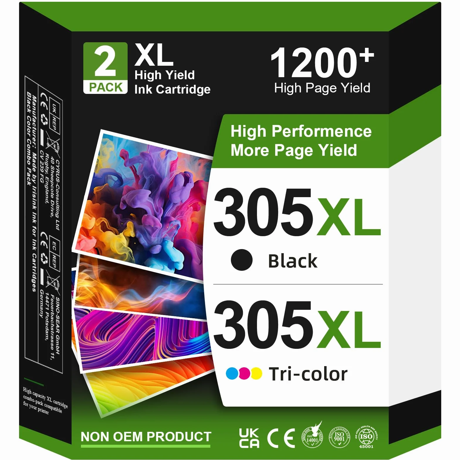 HP 305XL Cartouches Remplacement Noir et Couleur pour HP 305XL, 305 XL, Deskjet 2820e 2700 2810e 2720e, Deskjet Plus 4200 4220e, Envy 6000 6010e 6020e 6030e, Pro 6420e 6430e