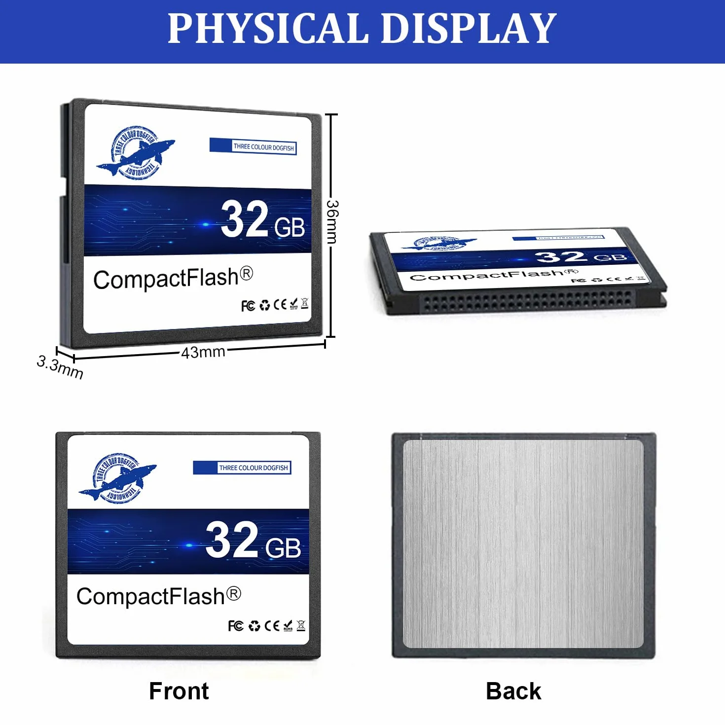 Dogfish Compact Flash 32Go 400X CF Card Professional Photography