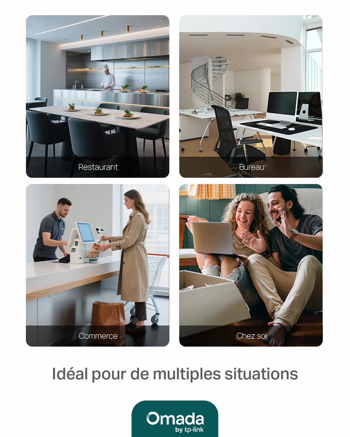 TP-Link Omada EAP720 Point d'accès WiFi 7 BE3600 planfonier, Double Bande 4 Flux, 1 Port 2.5 Gigabit PoE+