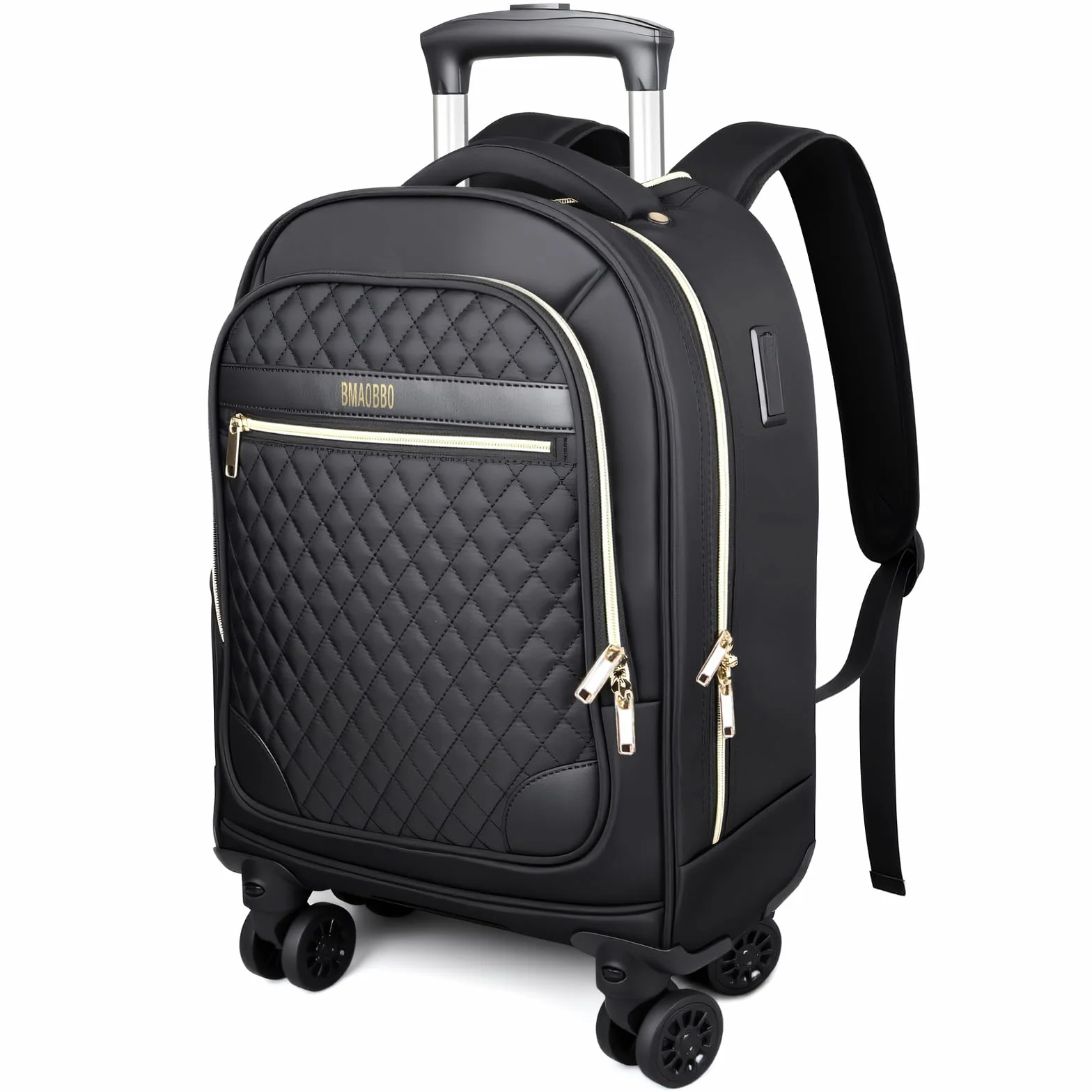 Sac à Dos à Roulettes pour Femme 15.6 Pouces Ordinateur Portable 35L