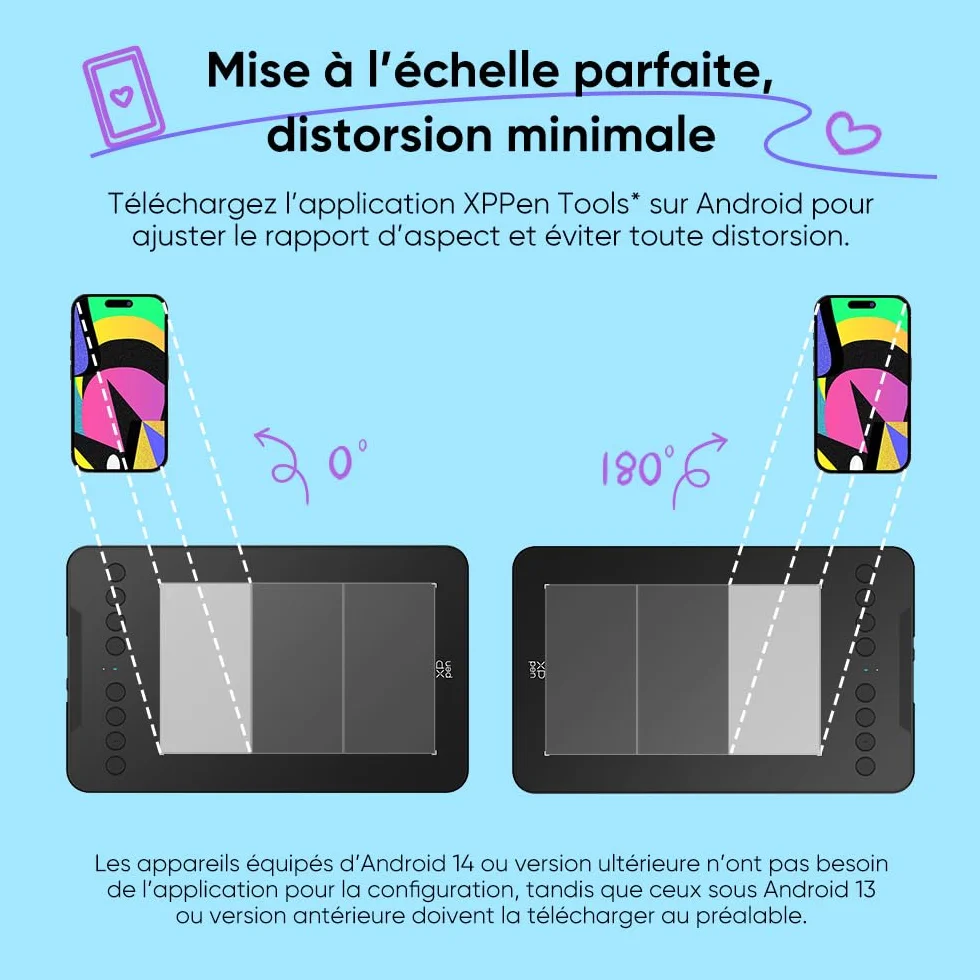 XPPen Deco Mini7W v2 Tablette Graphique Bluetooth 5.0 7 Pouces 16K Niveaux de Pression