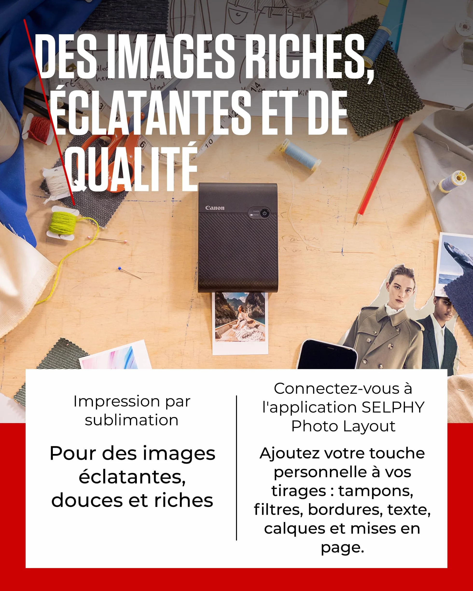 Canon SELPHY Square QX10 Imprimante Photo Portable Noir