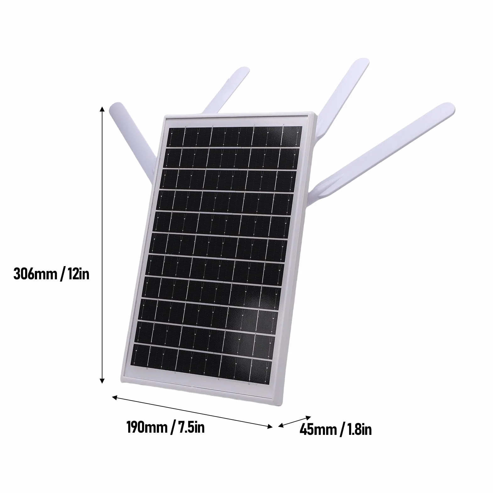 ASHATA Routeur 4G Solaire WiFi 6 Extender 300 Mbps 18000mAh 8 Antennes Noires