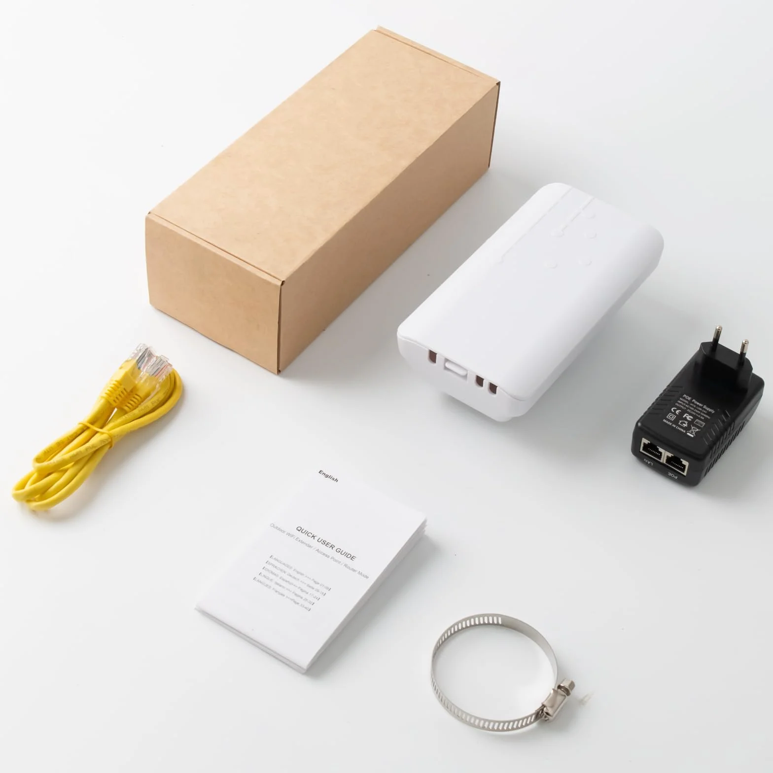 Répéteur WiFi Extérieur 300Mbit/s 2.4GHz Amplificateur WiFi Puissant Outdoor avec Mode Repeater/AP, Couverture 200m