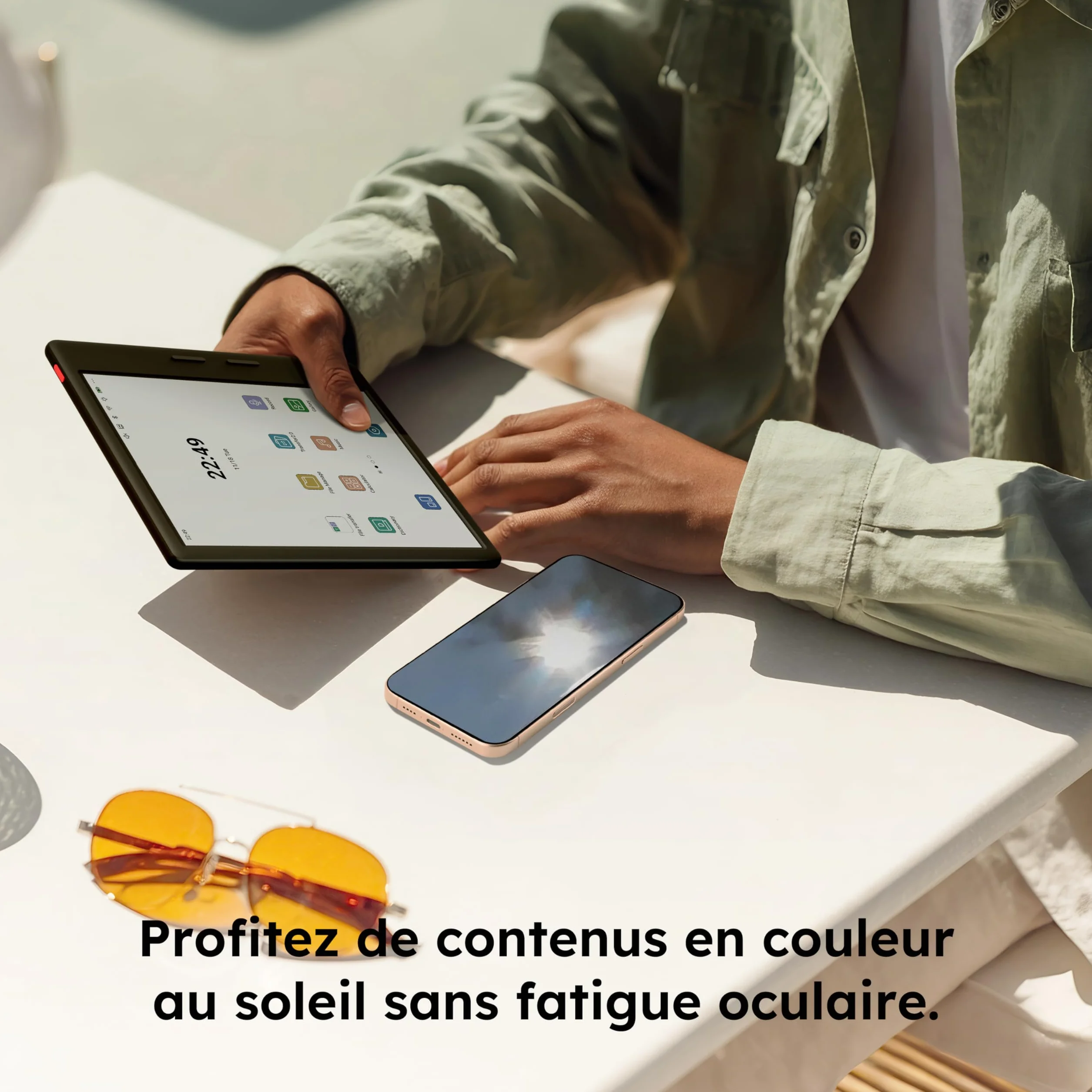 Ocean C 64 Go + 4 Go Lecteur eBook couleur 7" E-Ink avec batterie longue durée