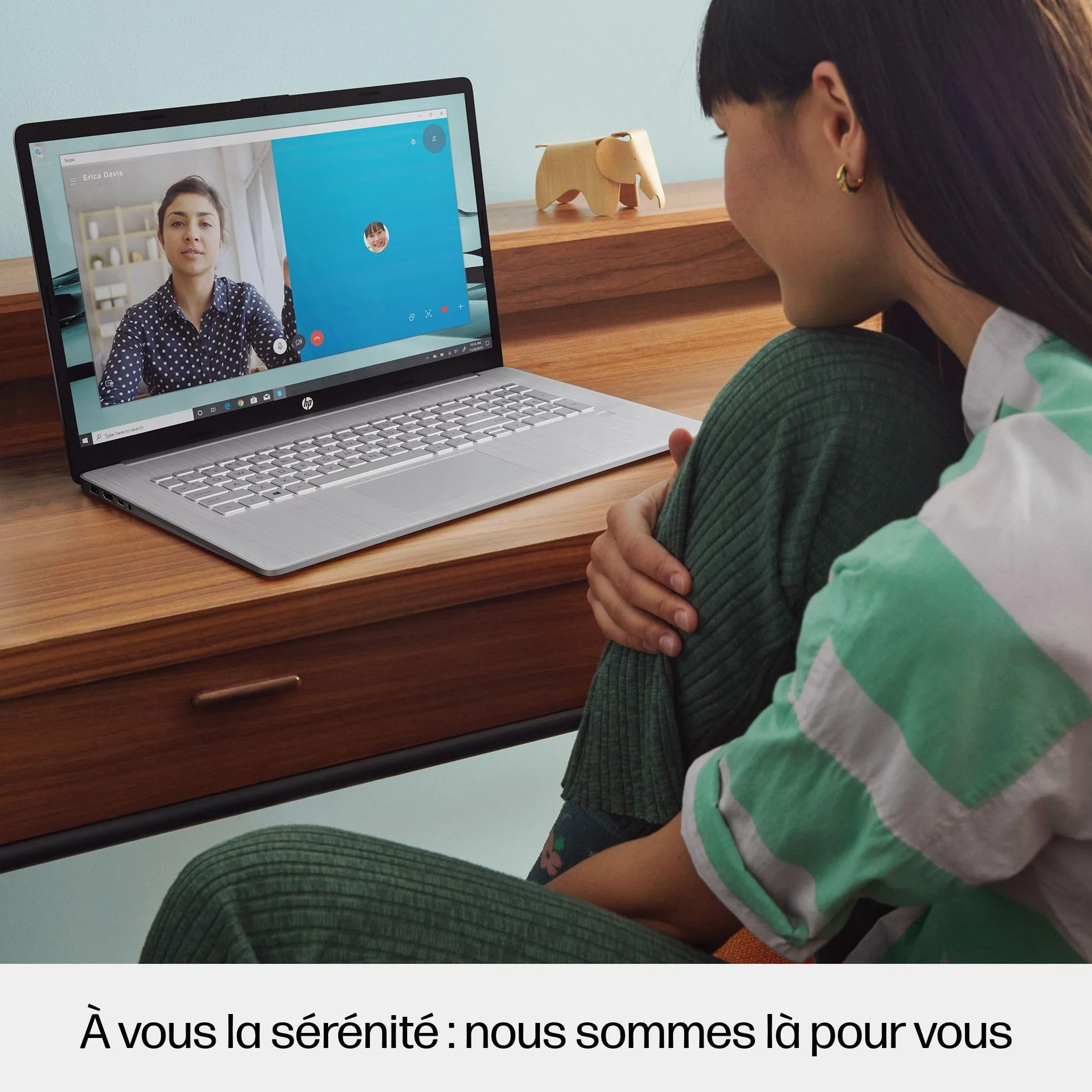 HP 17-cn3002sf Ordinateur Portable 17,3" HD+, Intel Core i3-N305, 8 Go RAM, 512 Go SSD, Intel UHD Graphics, Windows 11, Argent, Clavier AZERTY