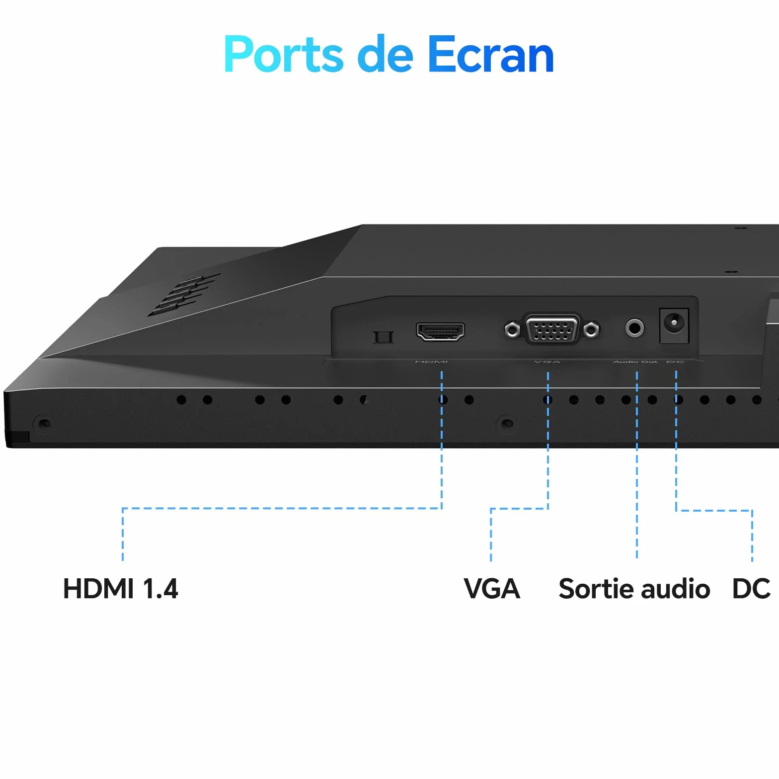 KOORUI E2412F 24 Pouces Ecran PC FHD 100Hz Moniteur HDMI 1.4 Eye Care VESA 100x100mm