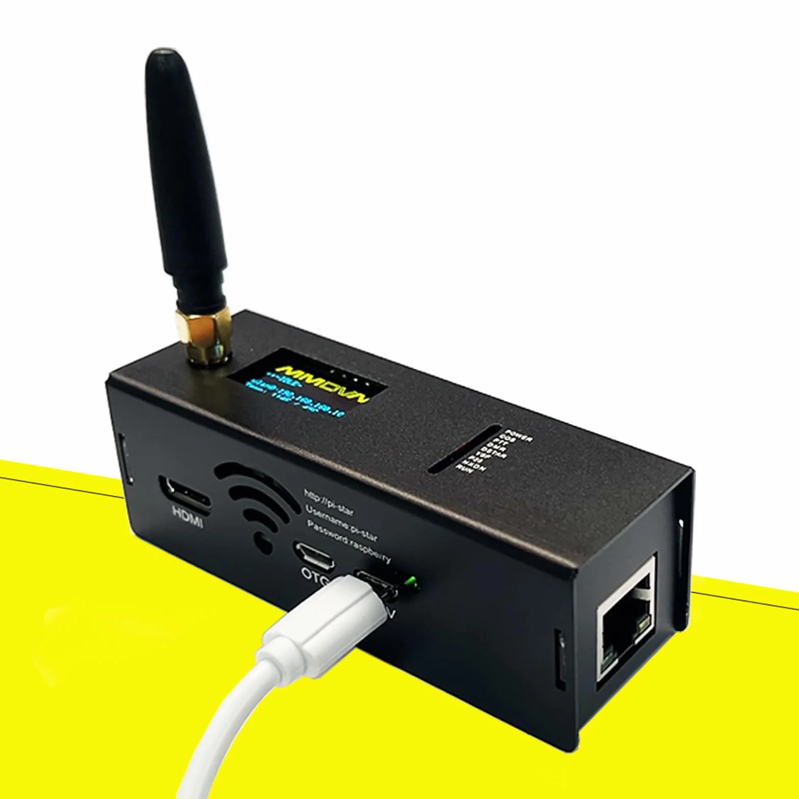 MM100 Dmr Hotspot avec port WiFi Ethernet Voice Modem Raspberry Pi Zero W Dstar Ysf C4fm Two Colors OLED Screen