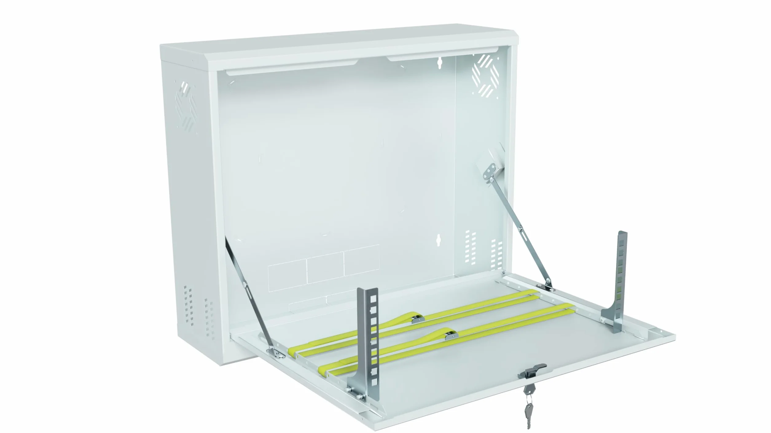Armoire Metallique CCTV 19 Pouces 3U Baie de Brassage Fabriqué en Métal Résistant Racks Ordinateur Serveur Boîtier Verrouillable
