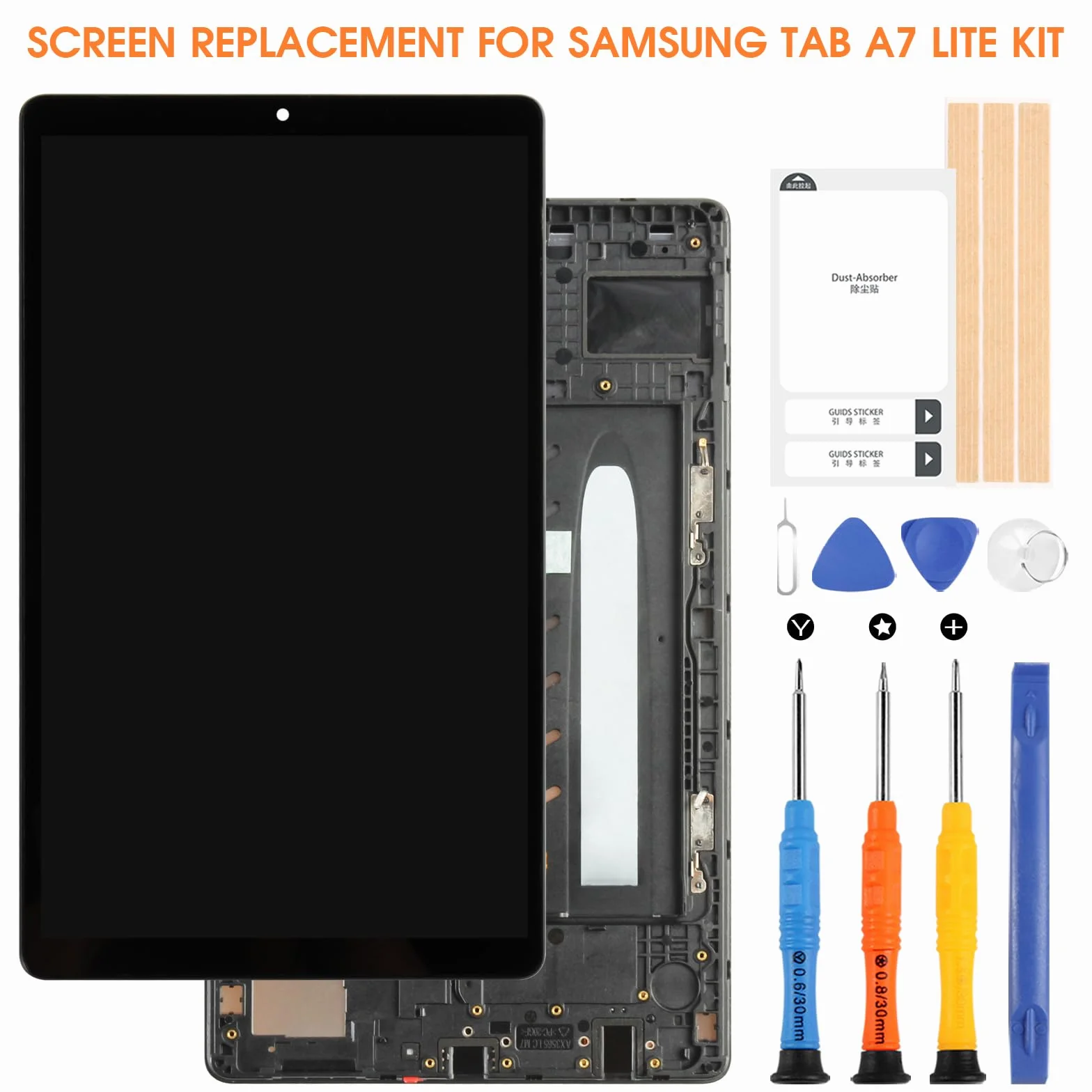 Écran Remplacement Samsung Galaxy Tab A7 Lite LCD Display SM-T220 8.7" avec Cadre