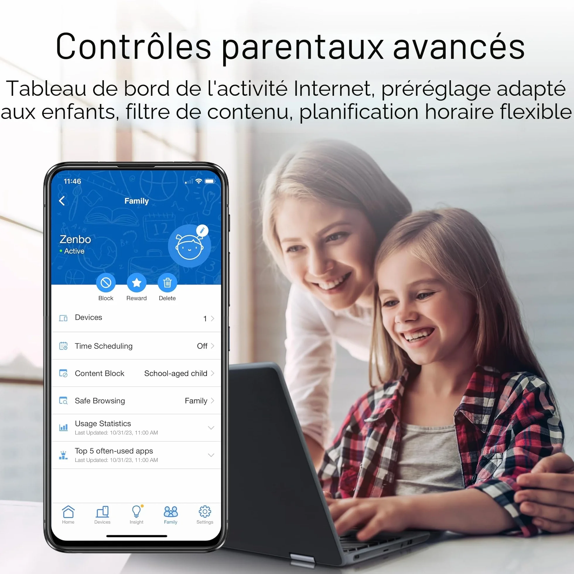 ASUS ZenWiFi BD4 Pack de 3 Système WiFi 7 Mesh Double-Bande 3600 Mbps 720m2 Double Ports 2,5G