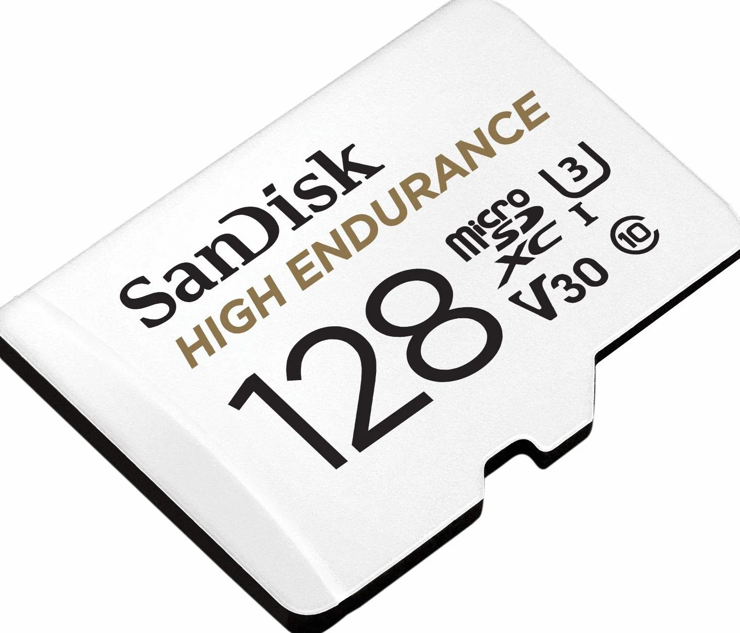 SanDisk 128 Go High Endurance carte microSDXC pour caméras IP et embarquées + adaptateur SD 10 000 h Full HD 4K 100 Mo/s UHS-I Class 10 U3 V30