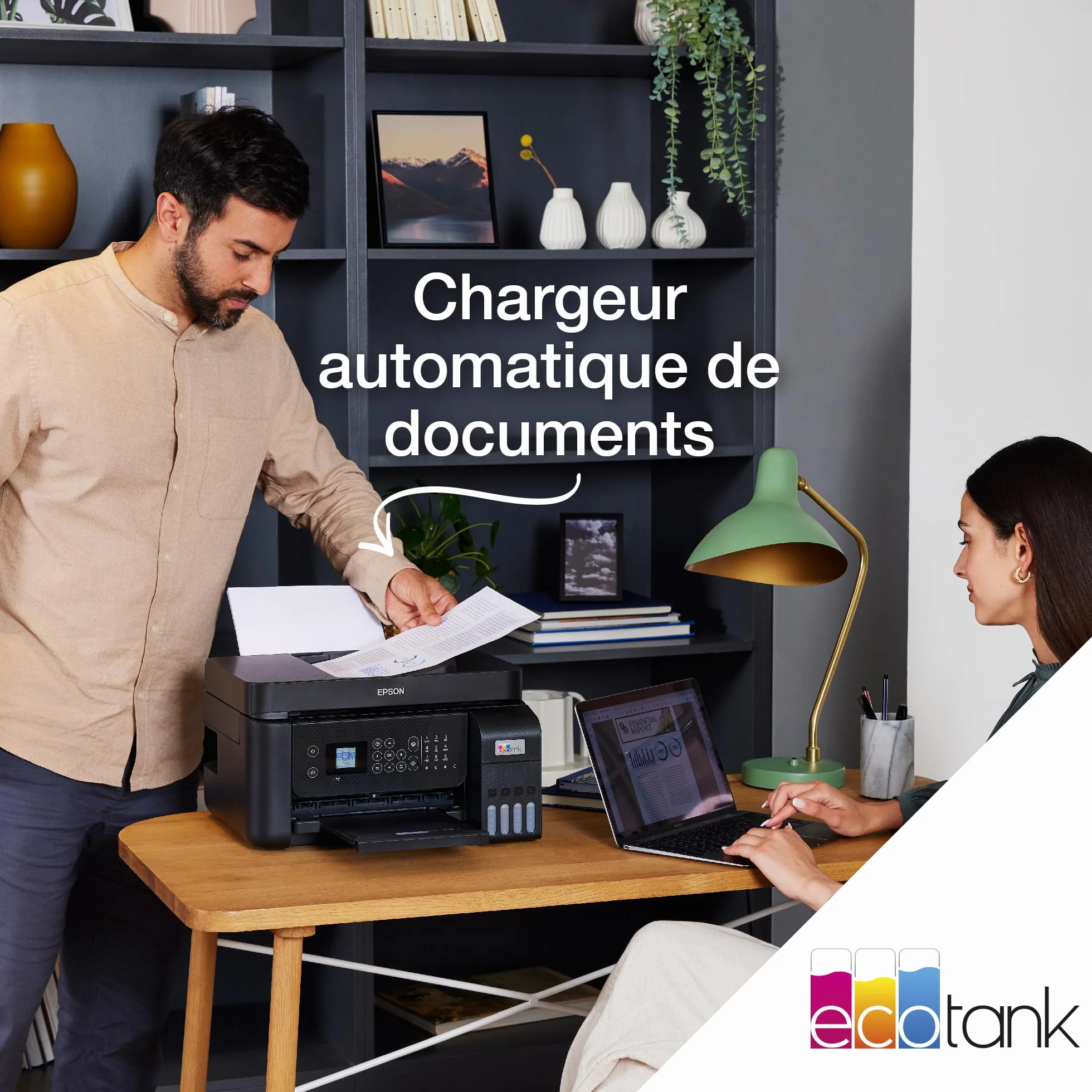 Imprimante multifonction A4 Wi-Fi EcoTank ET-4800 avec réservoirs d'encre et 3 ans d'encre inclus