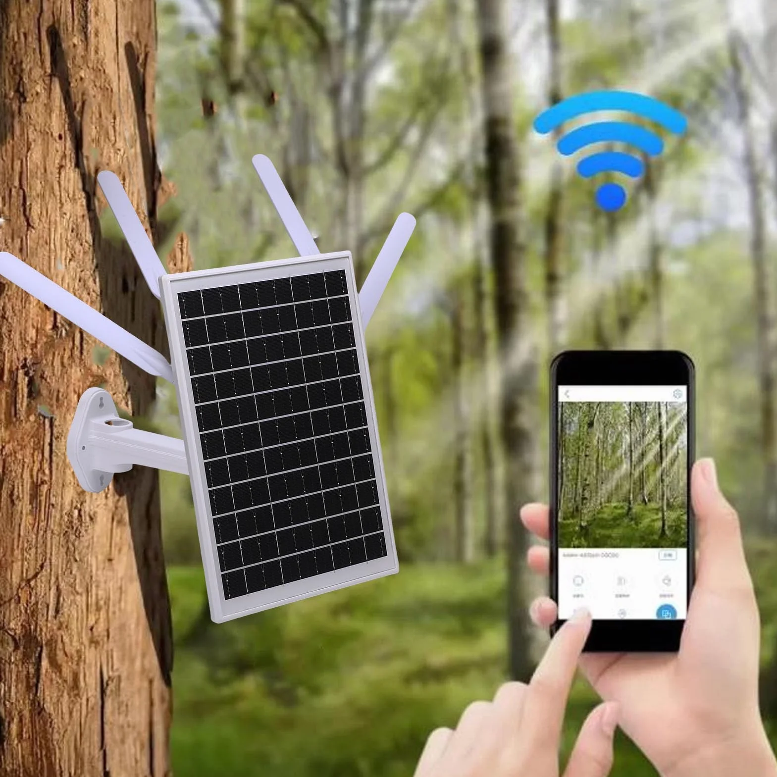 ASHATA Routeur 4G Solaire WiFi 6 Extender 300 Mbps 18000mAh 8 Antennes Noires