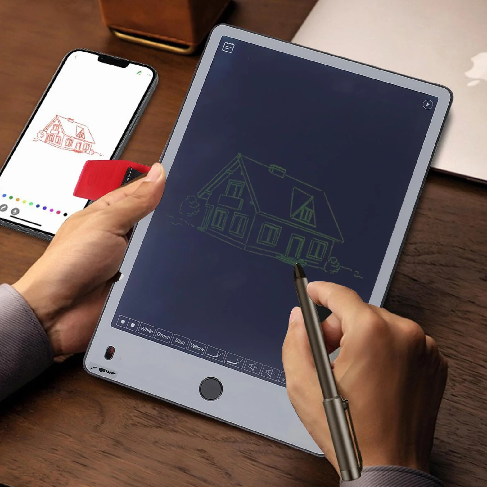 Dpofirs Carnet Numérique avec Stylo Intelligent, Synchronisation en Temps Réel, Bloc-Notes Électronique
