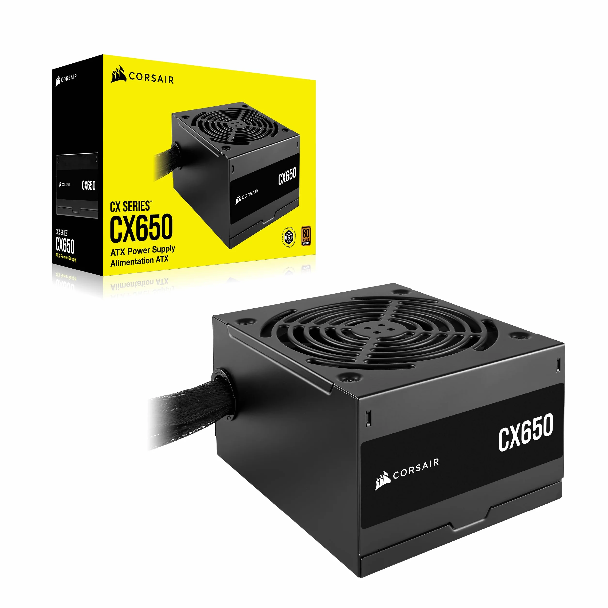 CORSAIR CX650 Alimentation 650W ATX 80 PLUS Bronze Noir Non Modulaire EU