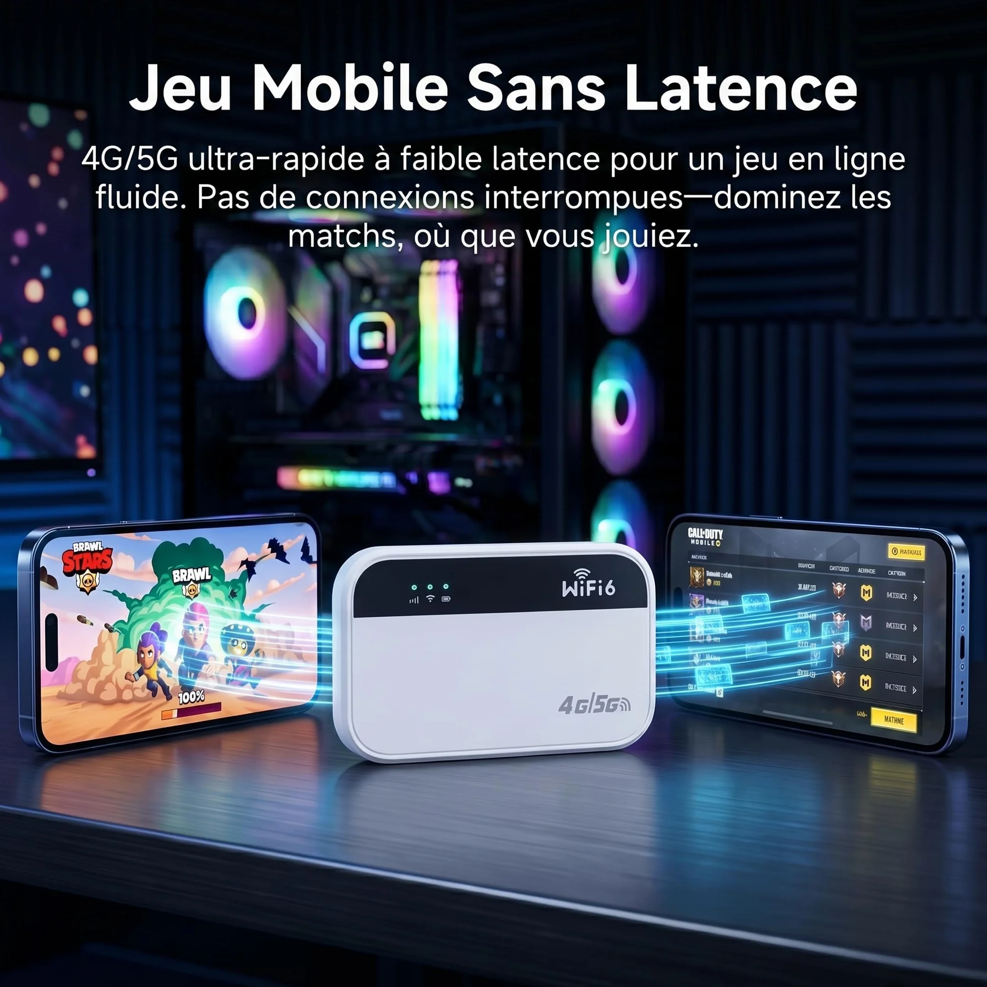 Routeur 5G Portable WiFi 6 avec Slot SIM Déverrouillé – Modem 5G M2, Jusqu’à 28 Appareils