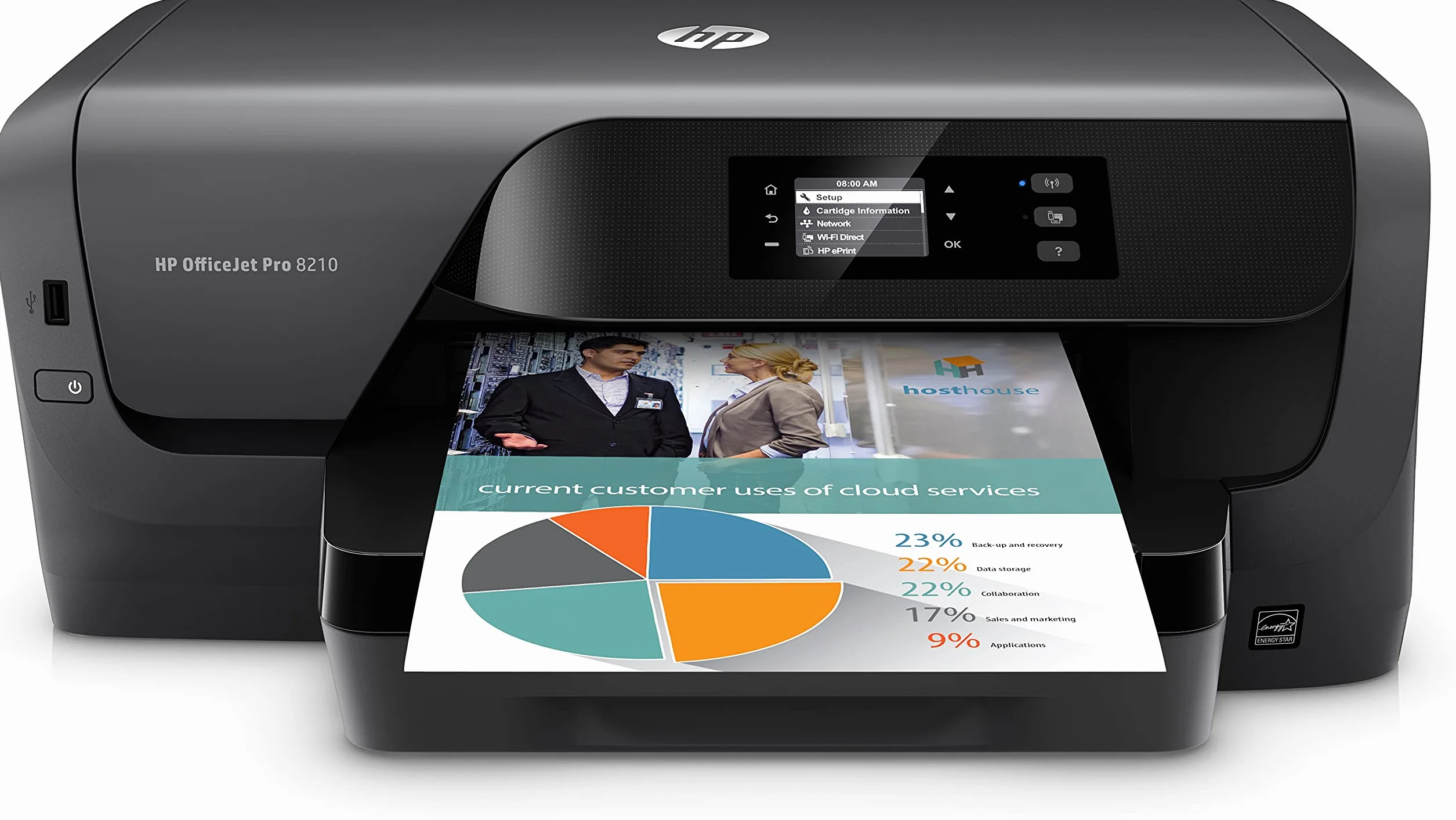 HP Officejet Pro 6230 Imprimante à Jet d'encre A4 WiFi Noir 600 x 1200