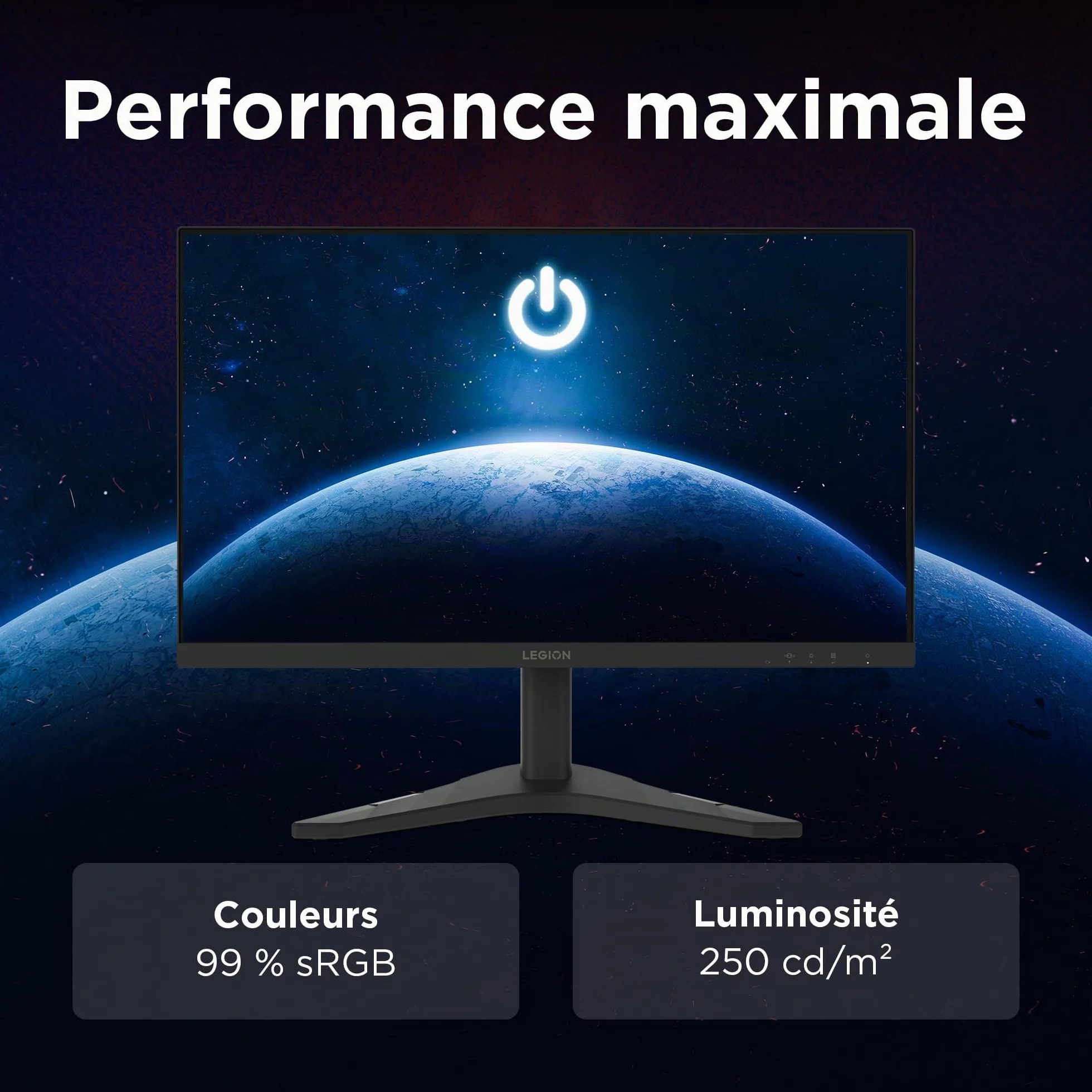 Lenovo Legion R24s Écran 23.8'' FHD IPS 144 Hz 1 ms HDMI DP Noir