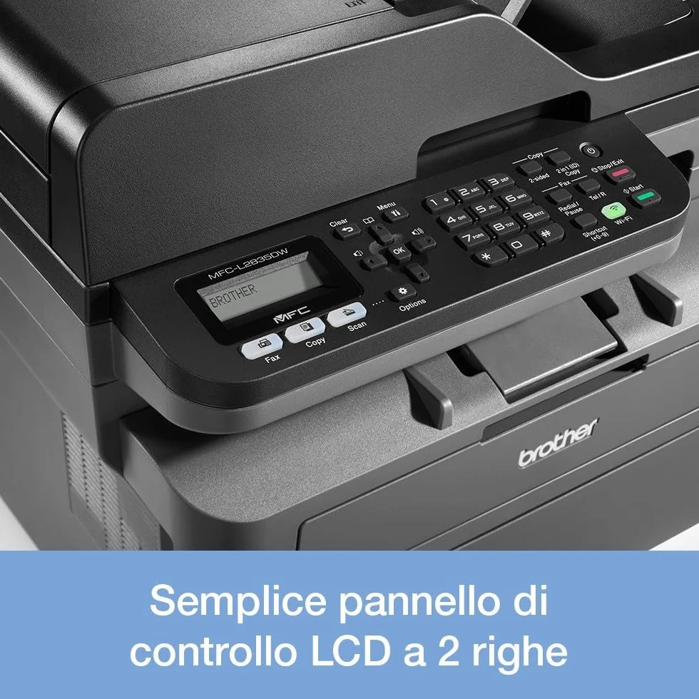 Brother MFC-L2835DW Imprimante Laser Multifonction 4 en 1 Noir et Blanc WiFi Ethernet EcoPro