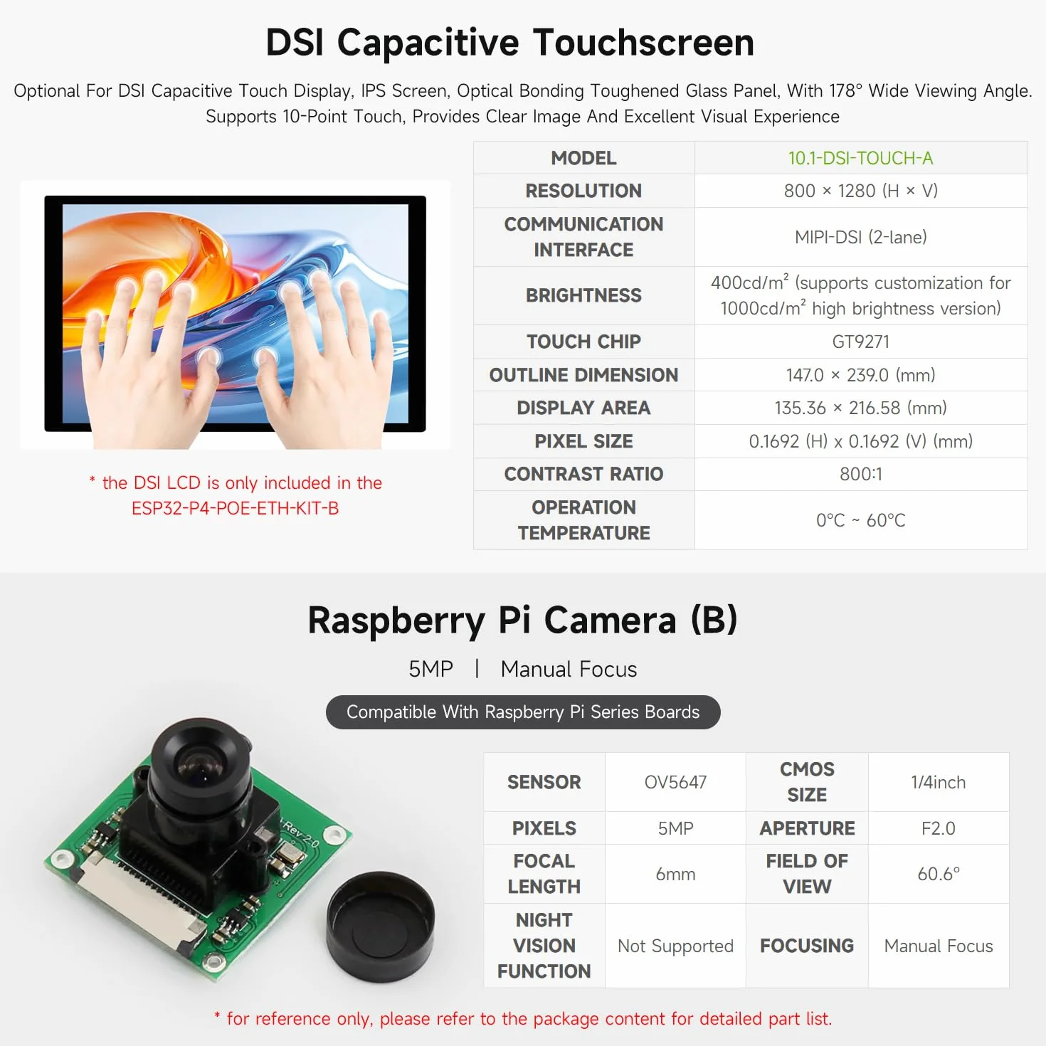 Waveshare ESP32-P4-ETH Development Board with PoE Module, Camera and Speaker