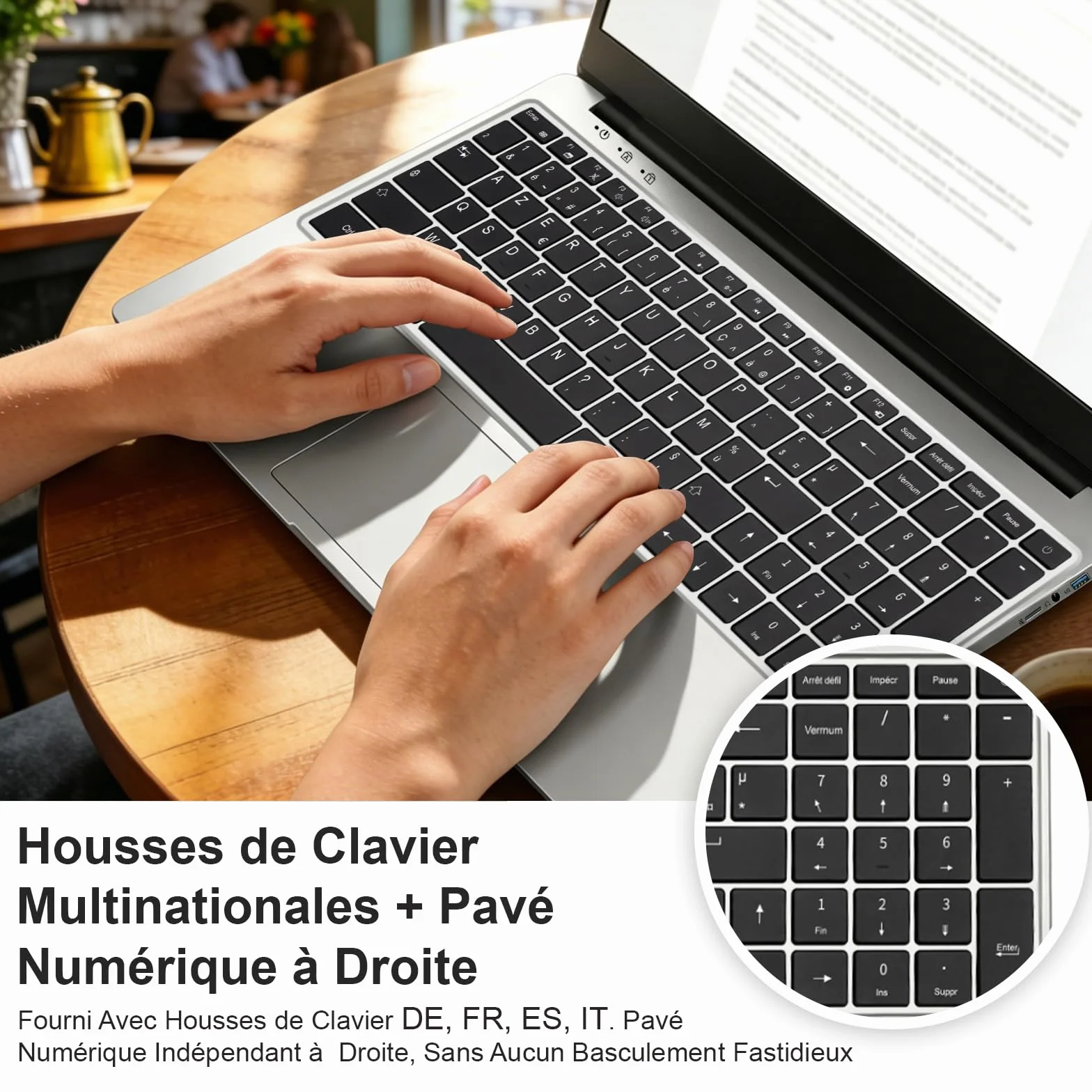 Ordinateur Portable Windows 11 15,6 Pouces AZERTY 5205U 4Go RAM 128Go ROM