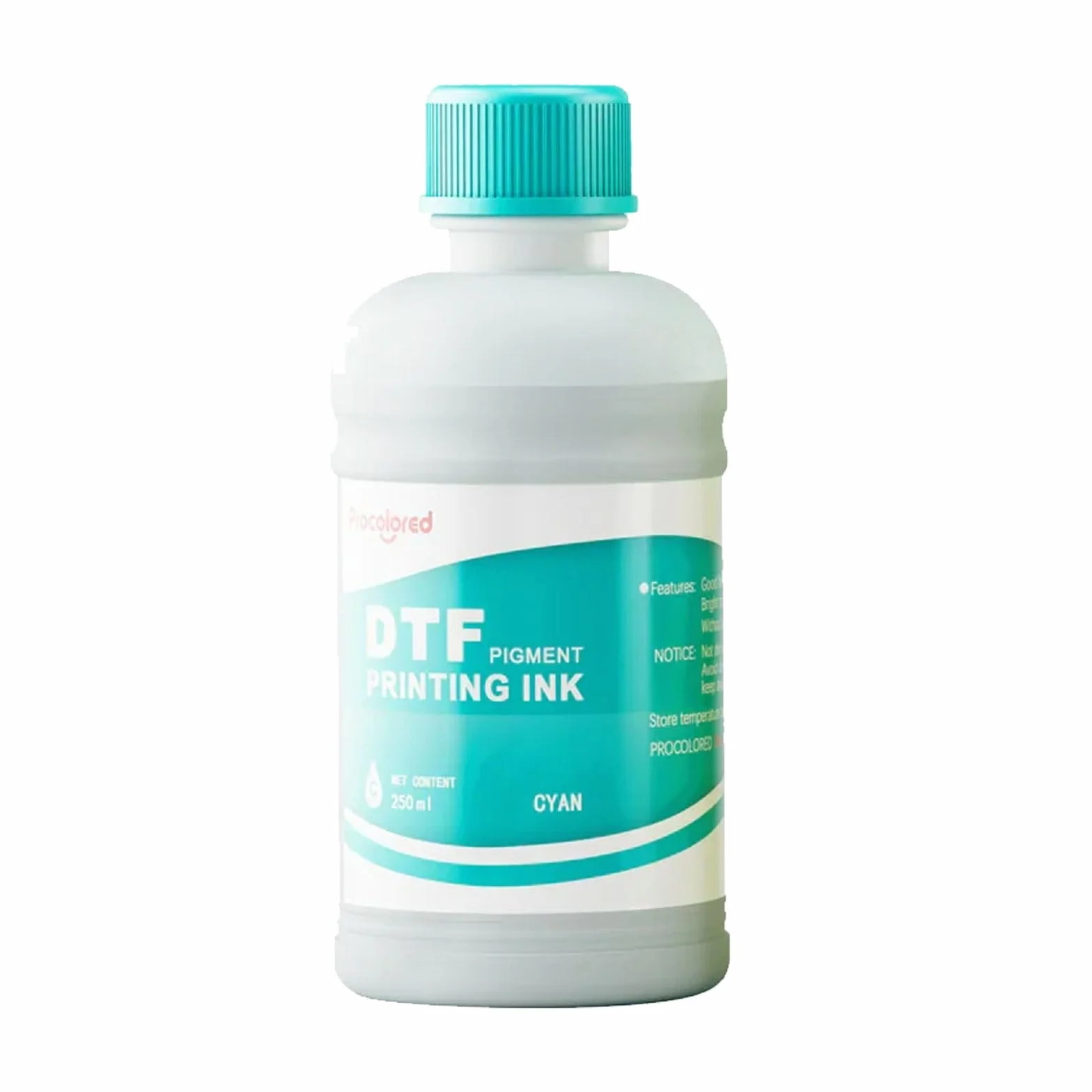 Procolored DTF CMYKW Lot de 5 recharges d'encre pour imprimante DTF 250 m