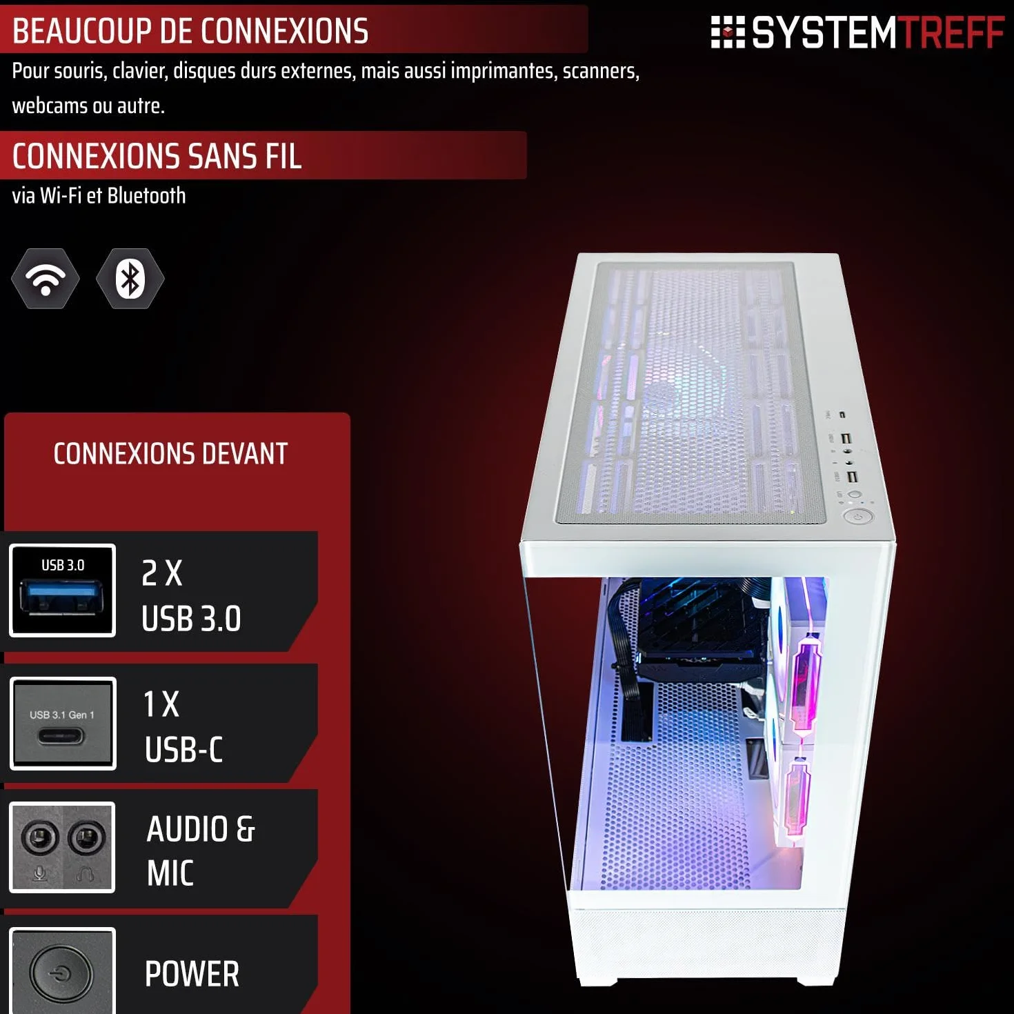 PC Gamer AMD Ryzen 7 9800X3D Nvidia RTX 5070 TI 16Go 1To M.2 NVMe 32Go DDR5 RAM Windows 11 Ordinateur de Bureau